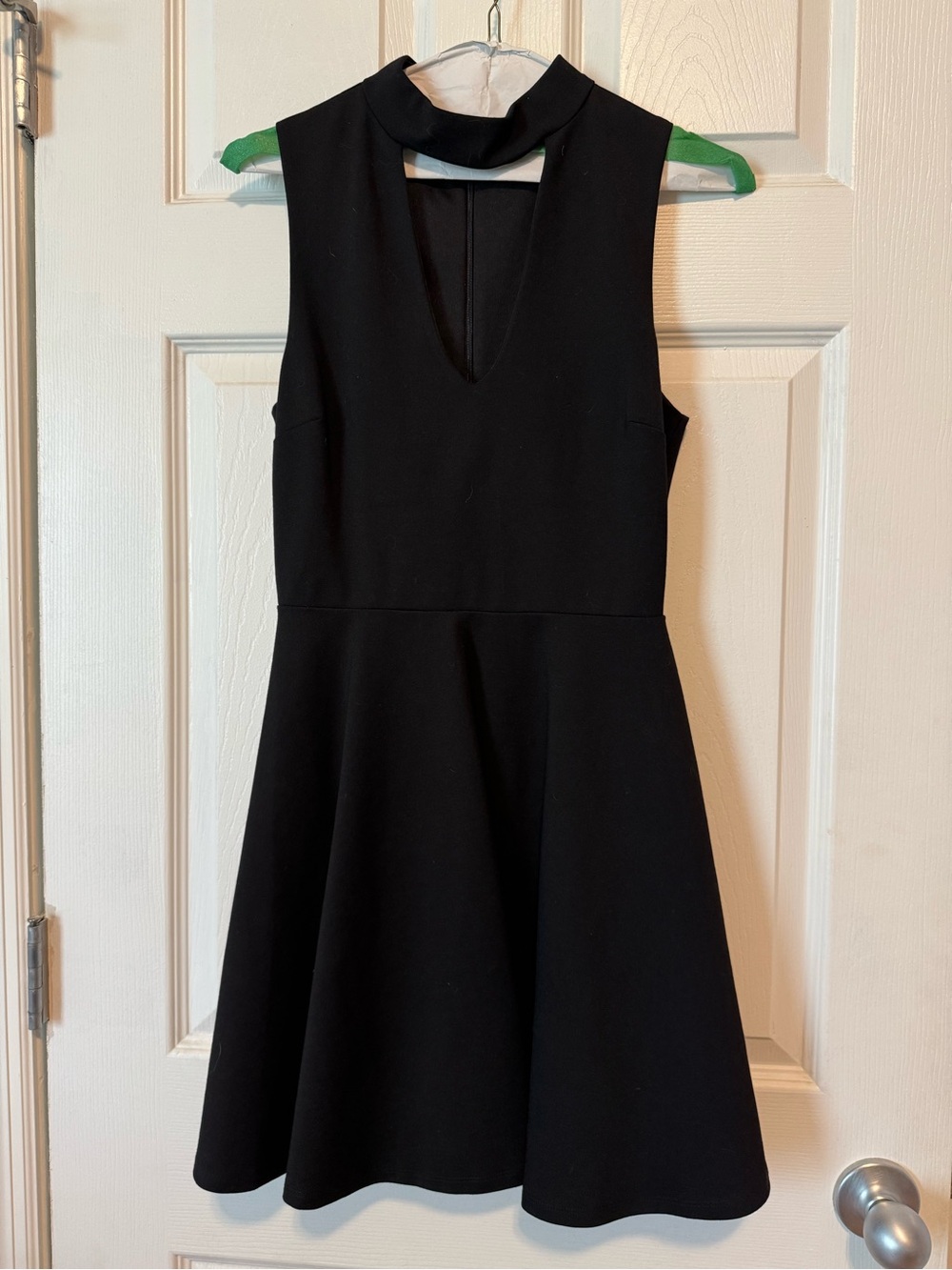 Lulu's Black Dress with Colorful Plaid Trim